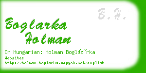 boglarka holman business card
